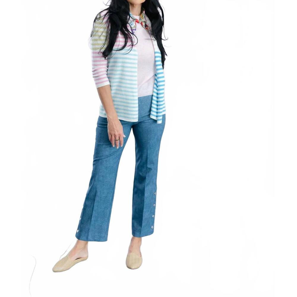 NEW INCASHMERE cashmere stripe cardigan in rainbow